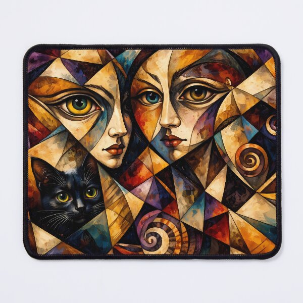 Item preview, Geometric Faces and Cat designed and sold by cuprum.