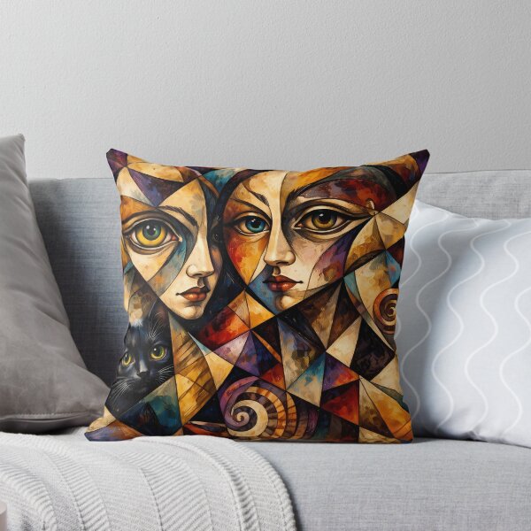 Item preview, Geometric Faces and Cat designed and sold by cuprum.