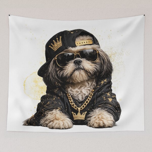 Item preview, Urban Shih Tzu dog in hip-hop style designed and sold by Ginetta0815.