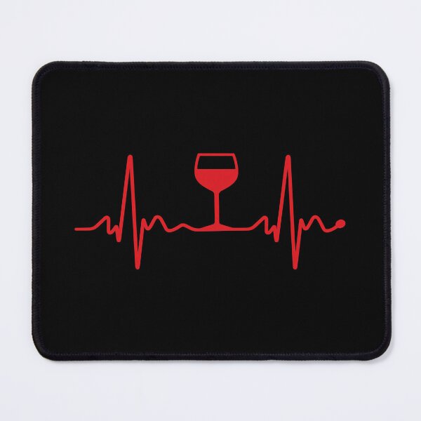 Item preview, Wine Lover EKG Heartbeat Heart Healthy Red Wine designed and sold by Dmo3HarkoArt.