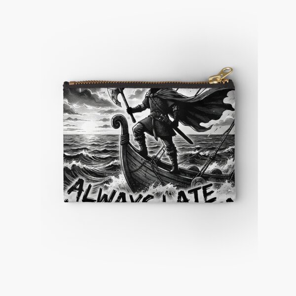 Item preview, Always Late But Worth The Wait Shirt, Dark Fantasy Viking Warrior Tee, Ink Illustration Battle Axe Graphic T-Shirt Gift designed and sold by THEWORDMARK.