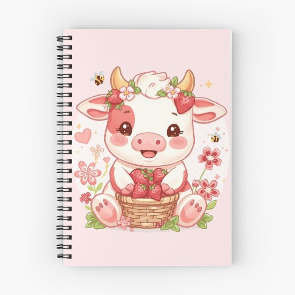 Item preview, Cute Strawberry Cow Kawaii Sticker | Adorable Berry Cow Gift designed and sold by Stylestickers55.