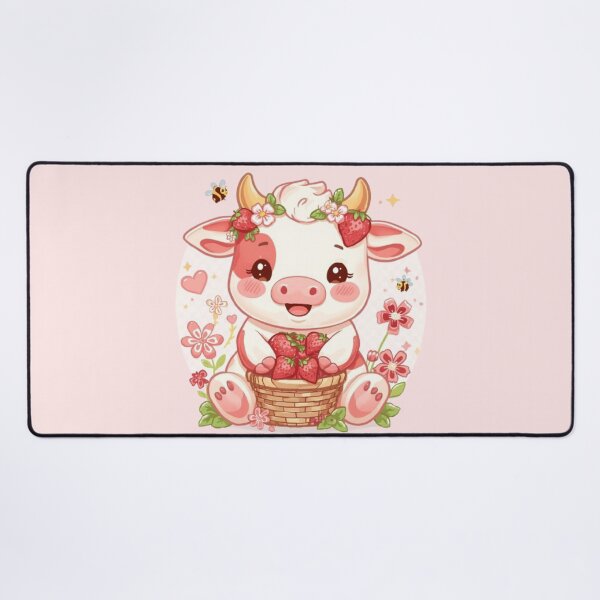 Item preview, Cute Strawberry Cow Kawaii Sticker | Adorable Berry Cow Gift designed and sold by Stylestickers55.