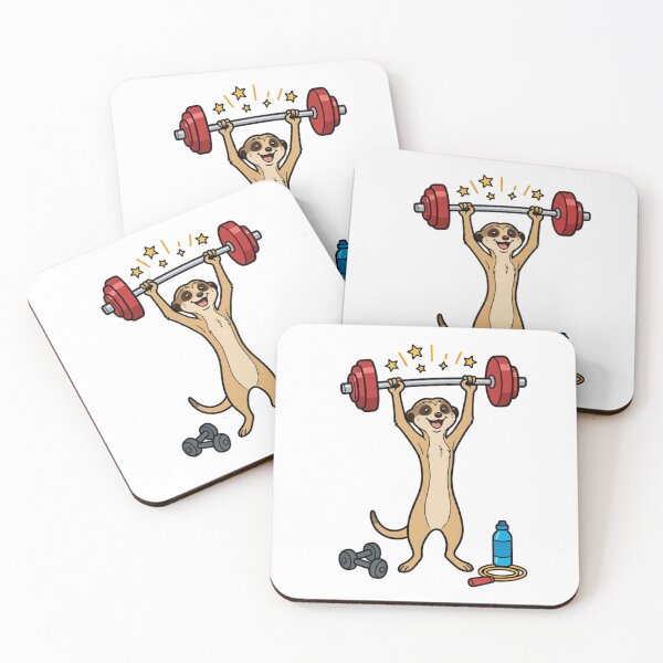 Item preview, Cute Weightlifting Meerkat | Funny Gym Animal designed and sold by BCapybara.