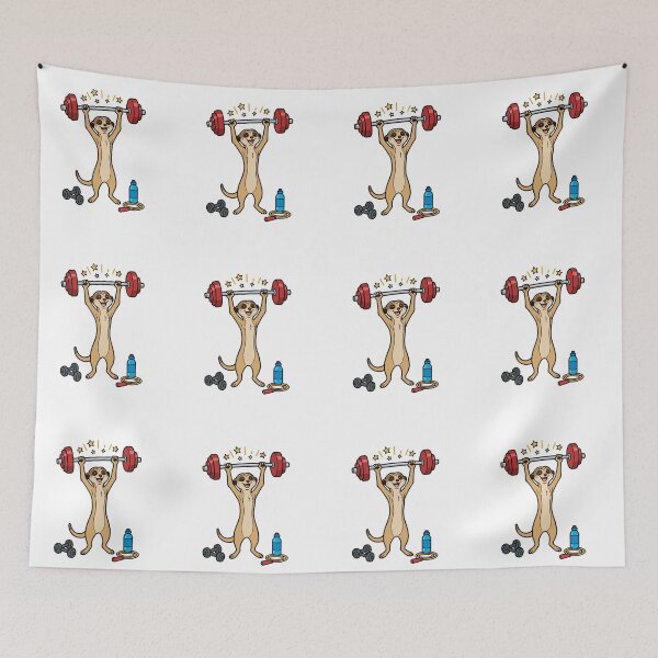 Item preview, Cute Weightlifting Meerkat | Funny Gym Animal designed and sold by BCapybara.