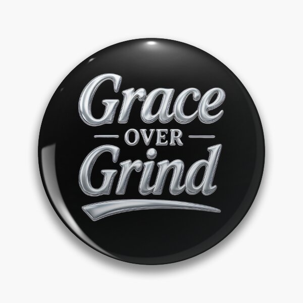 Item preview, Grace Over Grind Chrome Streetwear Typography designed and sold by TrinovaCreates.