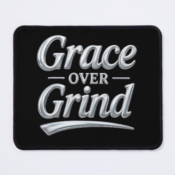 Item preview, Grace Over Grind Chrome Streetwear Typography designed and sold by TrinovaCreates.