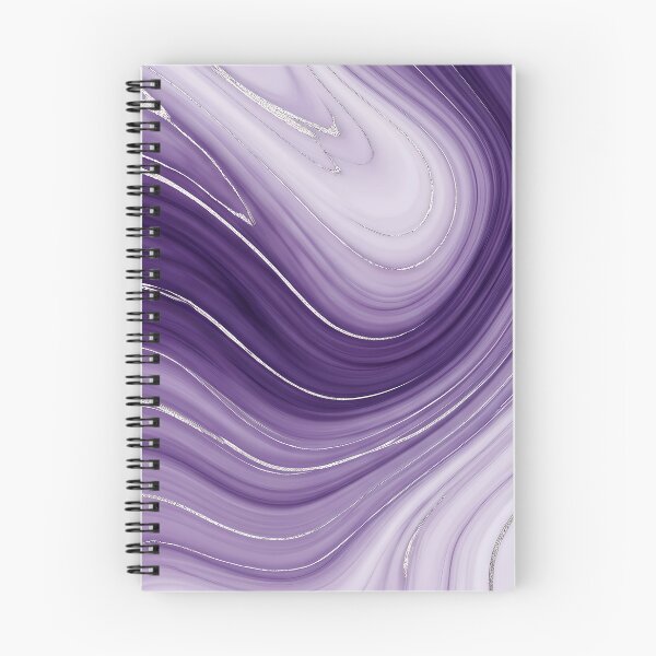 Item preview, Liquid Abstract in Purple and White — Silver-Veined Marble Art designed and sold by SeamPix.