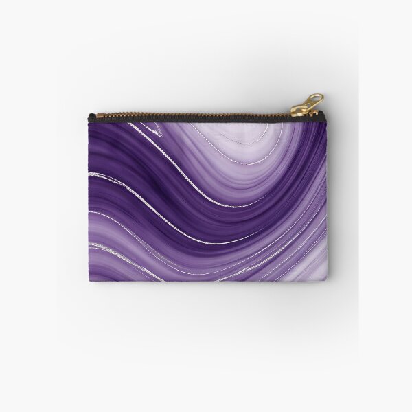 Item preview, Liquid Abstract in Purple and White — Silver-Veined Marble Art designed and sold by SeamPix.