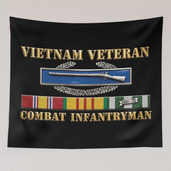 Aperçu de l'œuvre Armée - Ancien combattant du Vietnam - Fantassin CBT avec CIB VN SVC - 3D X 300 créée et vendue par Military Insignia Products.