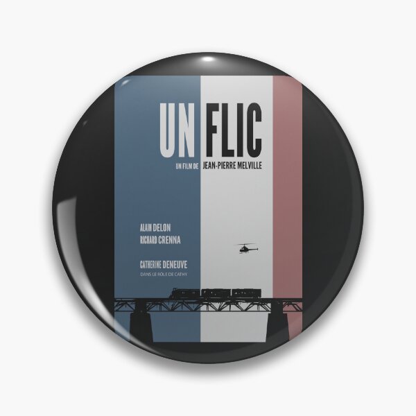 Item preview, Un Flic 1972 Poster | Jean-Pierre Melville Minimalist French Crime Film Print designed and sold by MORKINO POSTERS.
