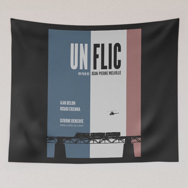 Item preview, Un Flic 1972 Poster | Jean-Pierre Melville Minimalist French Crime Film Print designed and sold by MORKINO POSTERS.