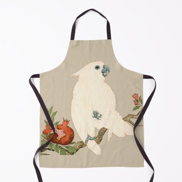 Item preview, Japanese Animal Art - Parrot - Modern Ukiyo-e - Japandi, Beige designed and sold by Black Swallow.