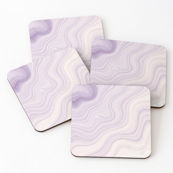 Item preview, Liquid Abstract in Lilac and Cream — Soft Marble Art designed and sold by SeamPix.