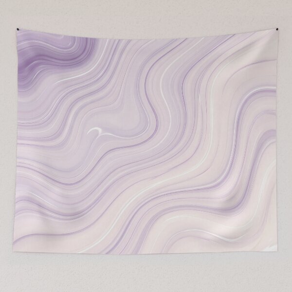 Item preview, Liquid Abstract in Lilac and Cream — Soft Marble Art designed and sold by SeamPix.