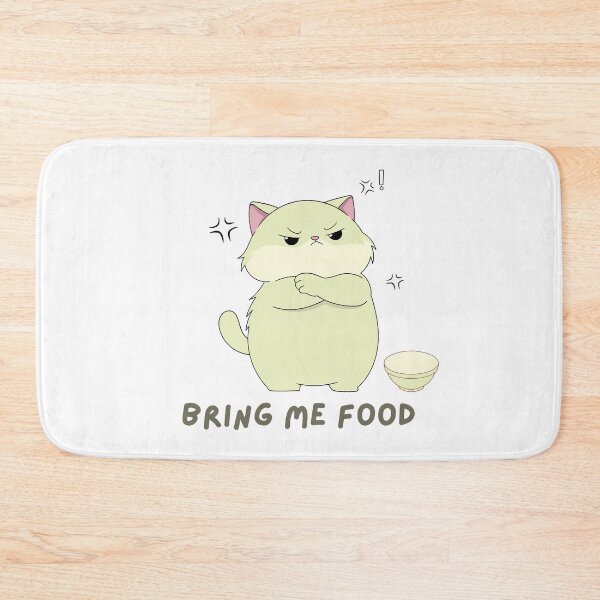 Item preview, Grumpy Hungry Cat - "Bring Me Food" Funny Pet Art designed and sold by Rehnair.
