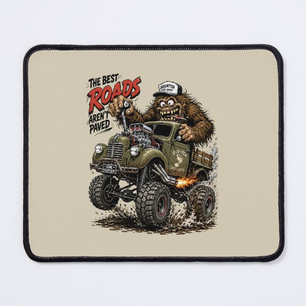 Item preview, The Best Roads Aren't Paved Funny Bigfoot Monster Truck 4x4 Design designed and sold by hobrath.