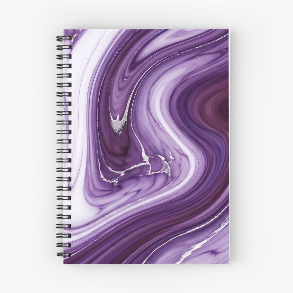 Item preview, Liquid Abstract in Plum and White — Rich Marble Art designed and sold by SeamPix.