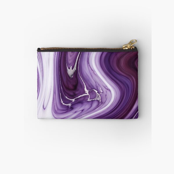 Item preview, Liquid Abstract in Plum and White — Rich Marble Art designed and sold by SeamPix.
