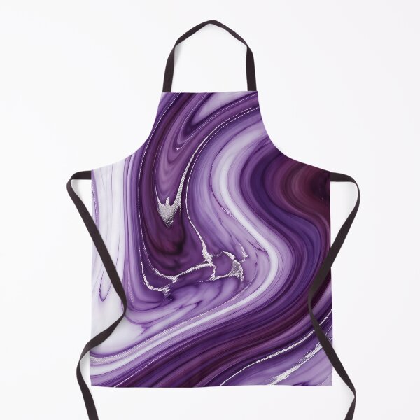 Item preview, Liquid Abstract in Plum and White — Rich Marble Art designed and sold by SeamPix.
