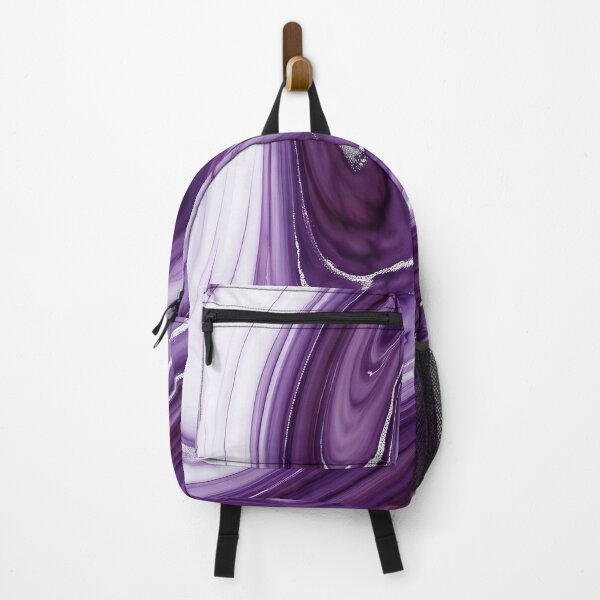 Item preview, Liquid Abstract in Plum and White — Rich Marble Art designed and sold by SeamPix.