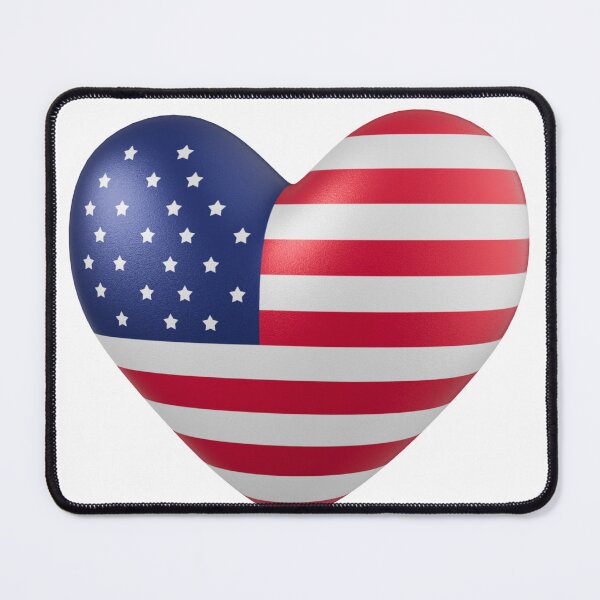 Item preview, American Flag Heart - Patriotic USA Pride 3D Glossy Heart designed and sold by ranivibes008.
