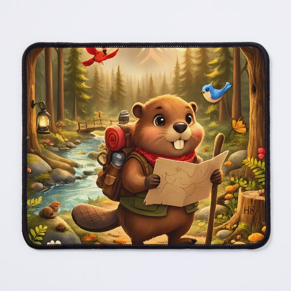 Item preview, Happy Beaver Adventures | The Adventure Begins designed and sold by Clothes With Smiling Animals Walt Gral.