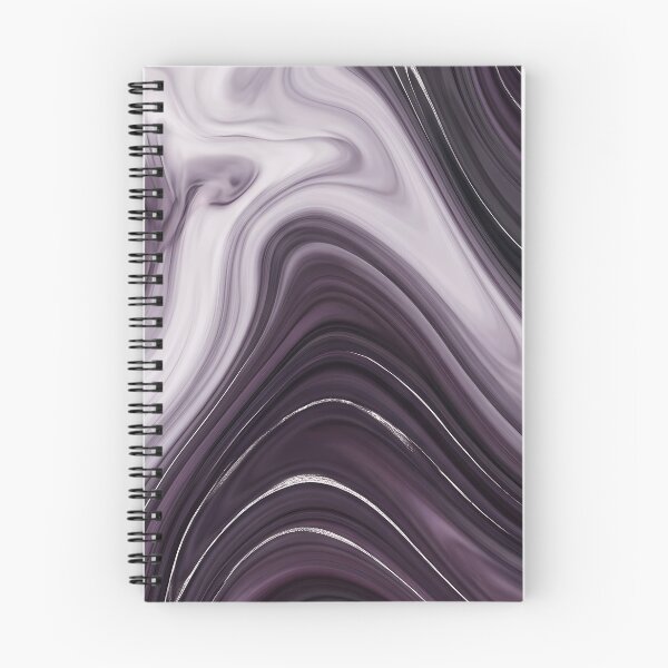 Item preview, Liquid Abstract in Plum and Charcoal — Moody Marble Art designed and sold by SeamPix.