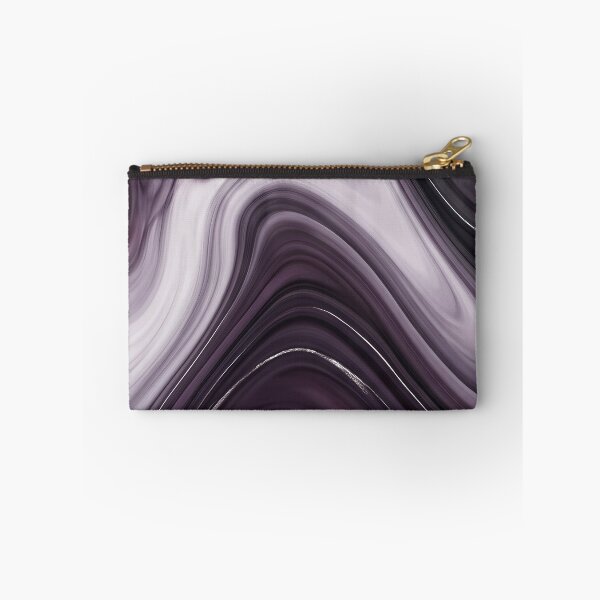 Item preview, Liquid Abstract in Plum and Charcoal — Moody Marble Art designed and sold by SeamPix.