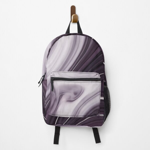 Item preview, Liquid Abstract in Plum and Charcoal — Moody Marble Art designed and sold by SeamPix.