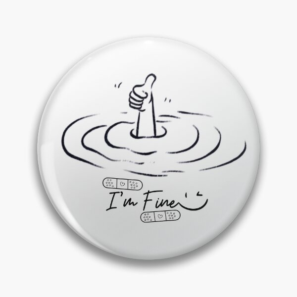 Item preview, I'm Fine | Minimalist Mental Health Line Art Design designed and sold by waikibi ⭐⭐⭐⭐⭐.