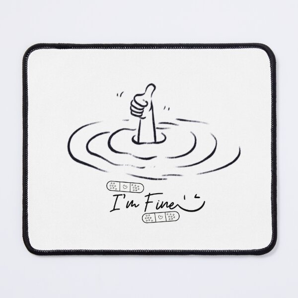 Item preview, I'm Fine | Minimalist Mental Health Line Art Design designed and sold by waikibi ⭐⭐⭐⭐⭐.