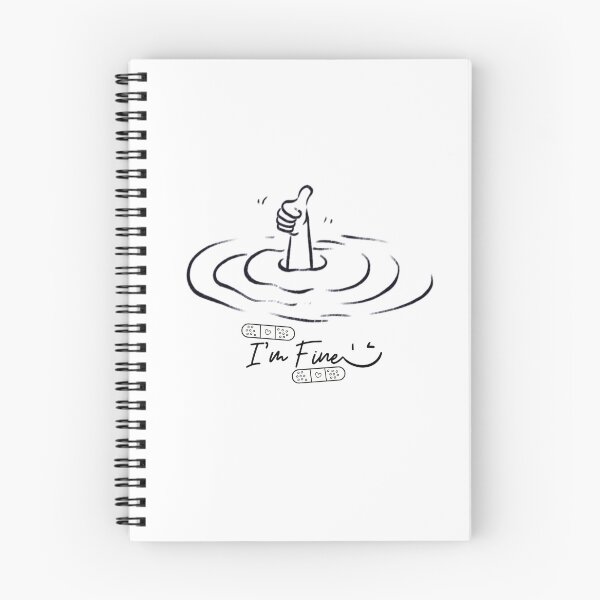 Item preview, I'm Fine | Minimalist Mental Health Line Art Design designed and sold by waikibi ⭐⭐⭐⭐⭐.