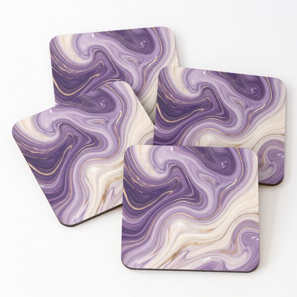 Item preview, Liquid Abstract in Purple and Gold — Luxury Marble Art designed and sold by SeamPix.