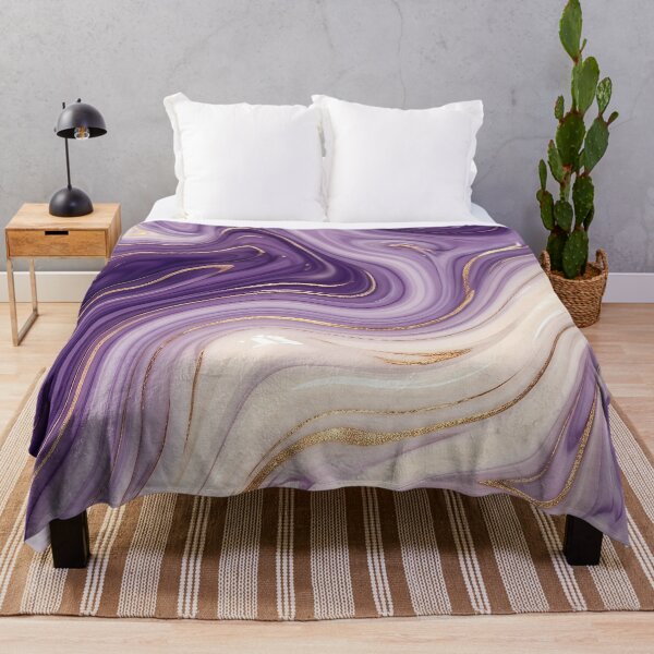 Item preview, Liquid Abstract in Purple and Gold — Luxury Marble Art designed and sold by SeamPix.