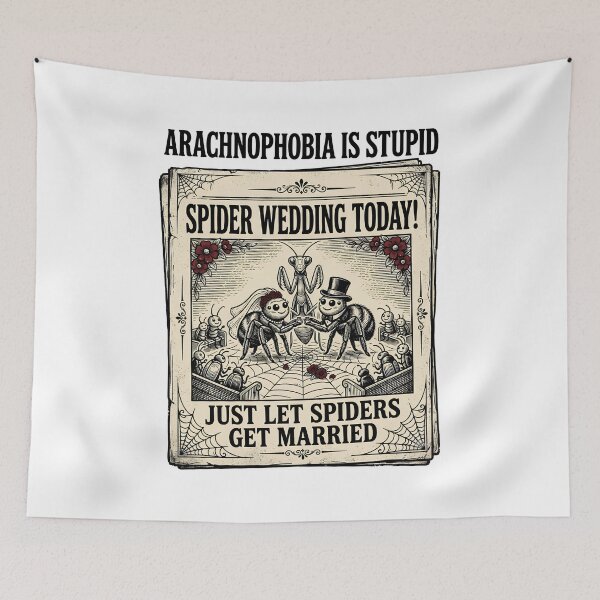 Item preview, Arachnophobia Is Stupid Funny Spider Joke Retro Science Humor designed and sold by get55shirt.