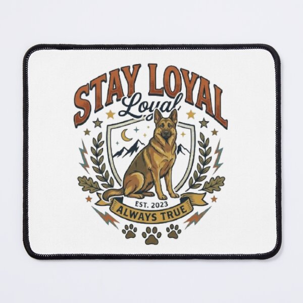 Item preview, Stay Loyal German Shepherd T-Shirt | Inspirational Dog Typography | Vintage Pet Lover Graphic Tee designed and sold by Faisal Shah.