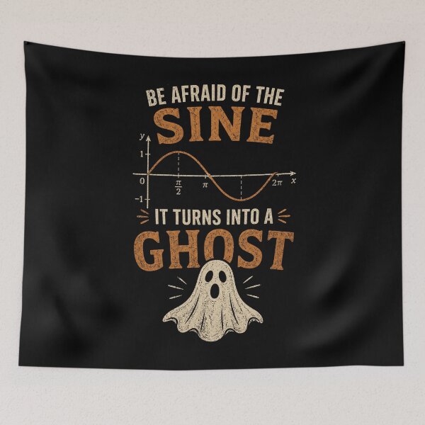 Item preview, Sine Ghost halloween nerdy joke designed and sold by Alpacatata.