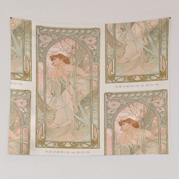 Item preview, Evening Reverie Dreaming Woman in Pink designed and sold by artofuniverse.