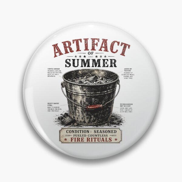 Item preview, Vintage Charcoal Bucket T-Shirt | Artifact of Summer | Retro BBQ Gift designed and sold by Mikoff04-arts.