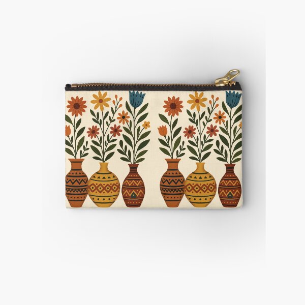 Item preview, Boho Wildflower Vase Collection | Folk Art Botanical Illustration designed and sold by ZanyPaintbrush.