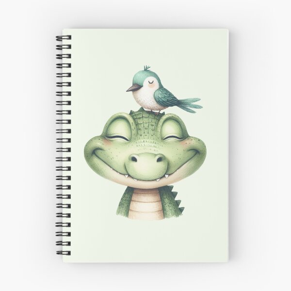 Item preview, Friendly Baby Crocodile and Blue Bird  designed and sold by VibeShift Studio.