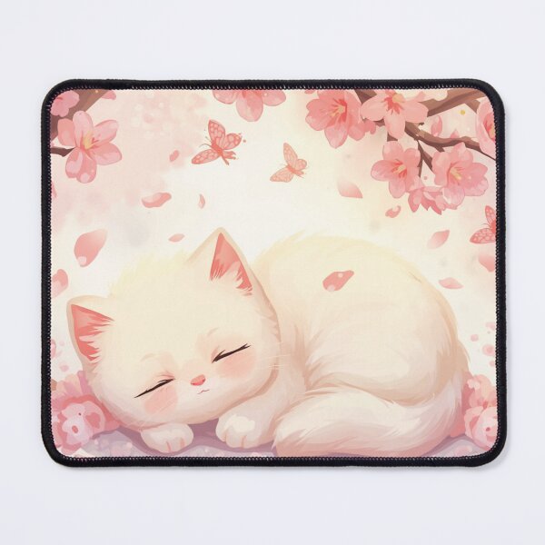 Item preview, Cute Cherry Blossom Cat Sticker | Kawaii Sakura Kitten Gift designed and sold by Stylestickers55.