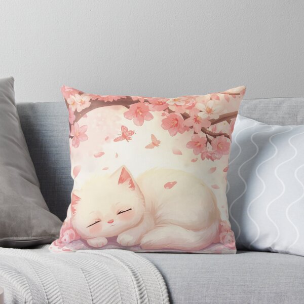 Item preview, Cute Cherry Blossom Cat Sticker | Kawaii Sakura Kitten Gift designed and sold by Stylestickers55.