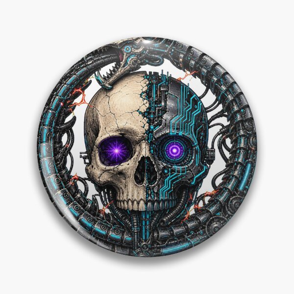 Item preview, Neural Ouroboros Cyber Skull designed and sold by Neural Distortion.