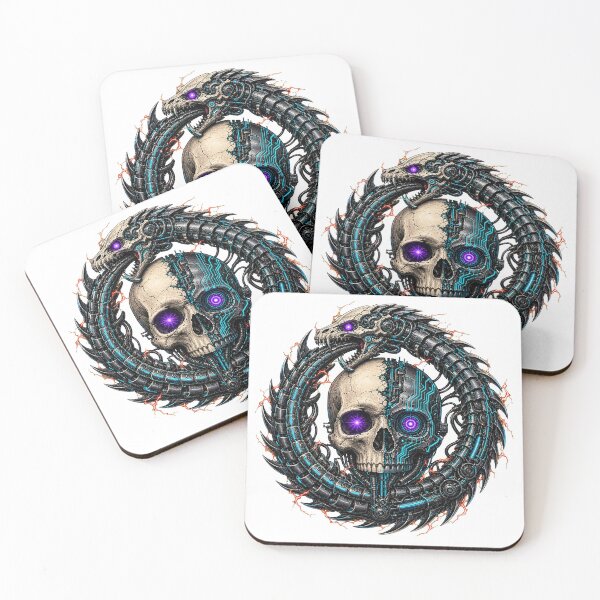 Item preview, Neural Ouroboros Cyber Skull designed and sold by Neural Distortion.