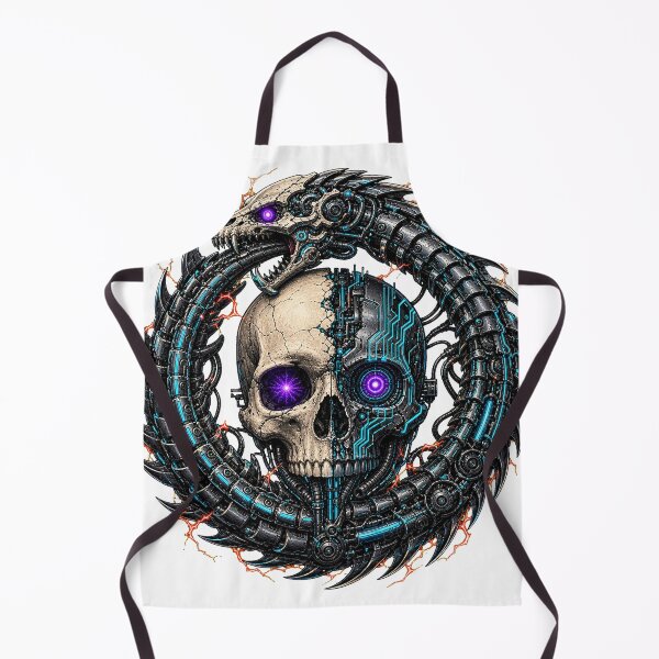 Item preview, Neural Ouroboros Cyber Skull designed and sold by Neural Distortion.