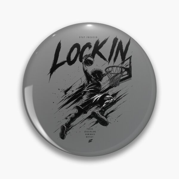 Item preview, LOCK IN - Basketball Streetwear Aesthetic Graphic Design designed and sold by KambryStyle.