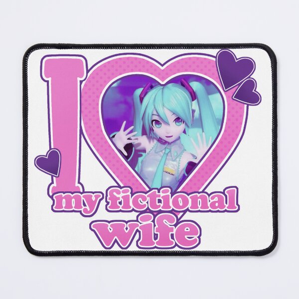 Item preview, I <3 My Fictional Wife - Hatsune Miku designed and sold by Comet and Crafts.