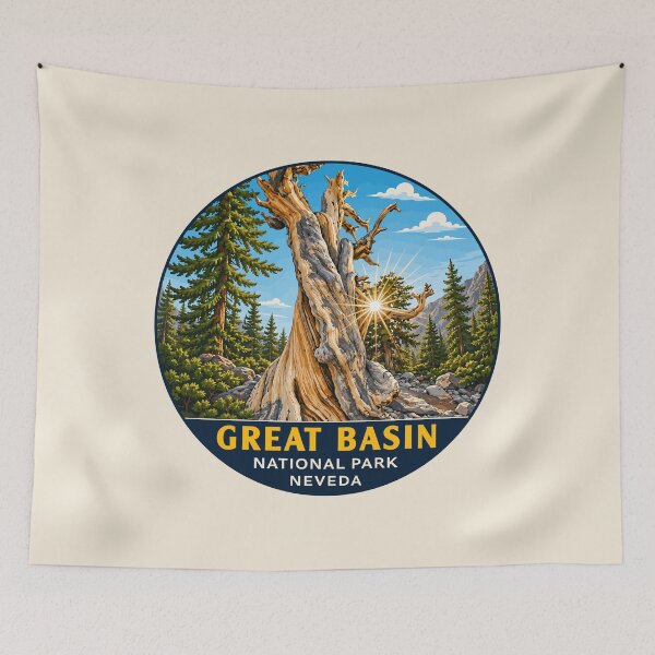 Item preview, Great Basin National Park Retro Desert Mountain designed and sold by Gideon Emmerich.